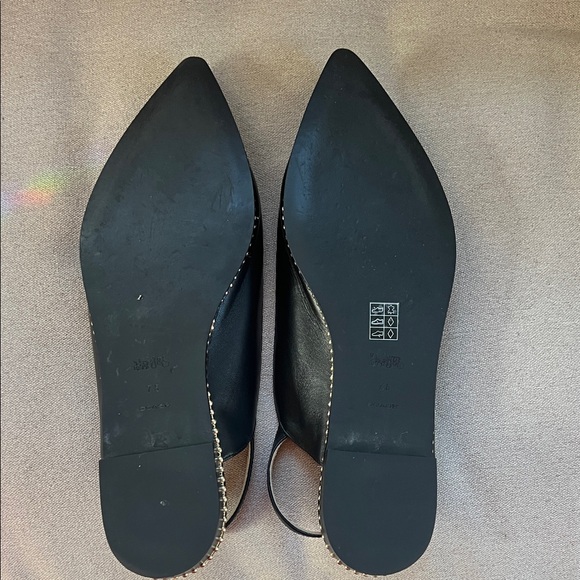 Coach Black Pointed Slingback Heels - Picture 4 of 5